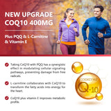 NATURE TARGET CoQ10 400mg Softgels bottle on a wooden surface