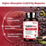 NATURE TARGET CoQ10 400mg Softgels with a measuring spoon