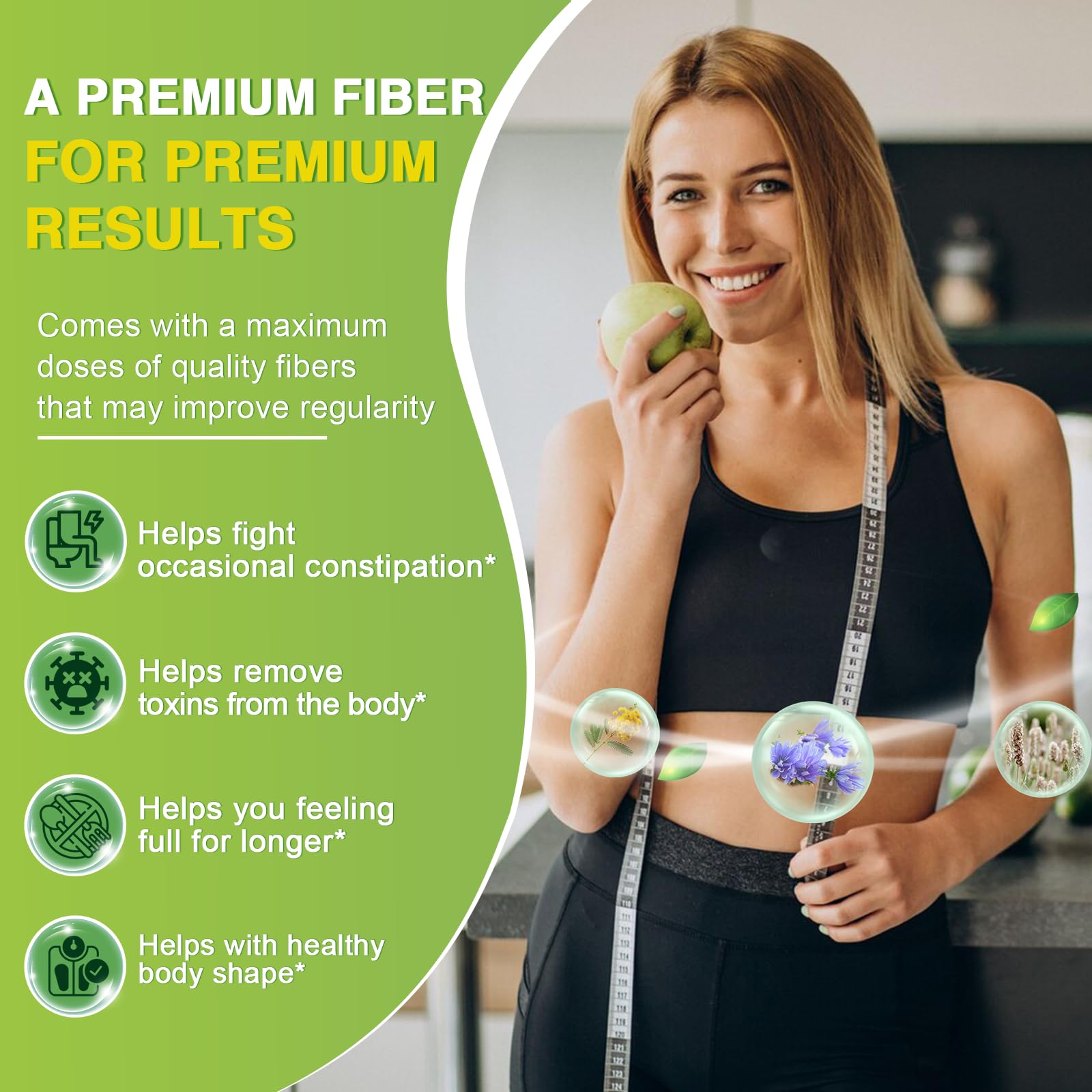 NATURE TARGET Dietary Fibre Supplement with a measuring spoon
