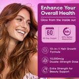 NATURE TARGET Hair Growth Vitamins bottle with measuring spoon