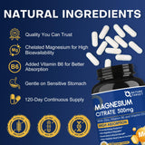 NATURE TARGET Magnesium Citrate 500mg 120 capsules side view