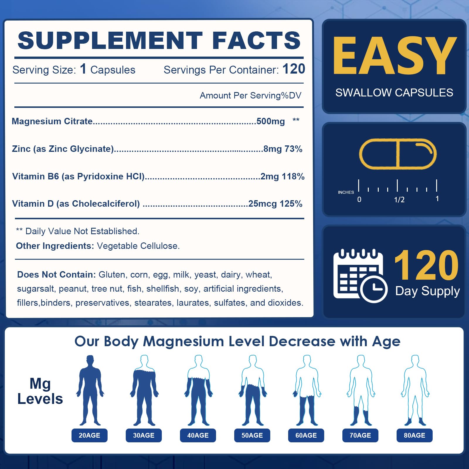 NATURE TARGET Magnesium Citrate 500mg product packaging