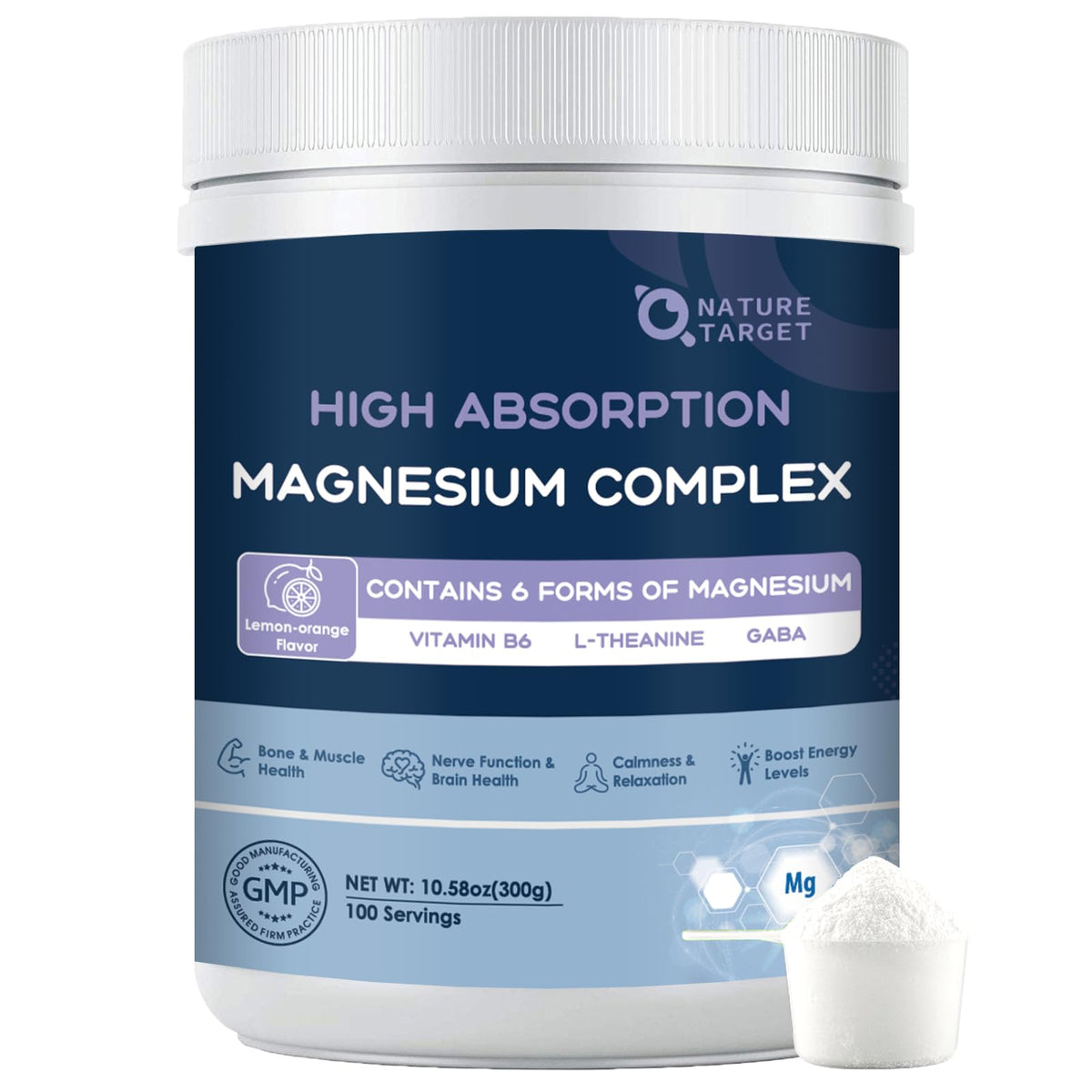 NATURE TARGET Magnesium Complex Powder front view with packaging