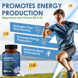 NATURE TARGET Magnesium Glycinate Capsules on a wooden table