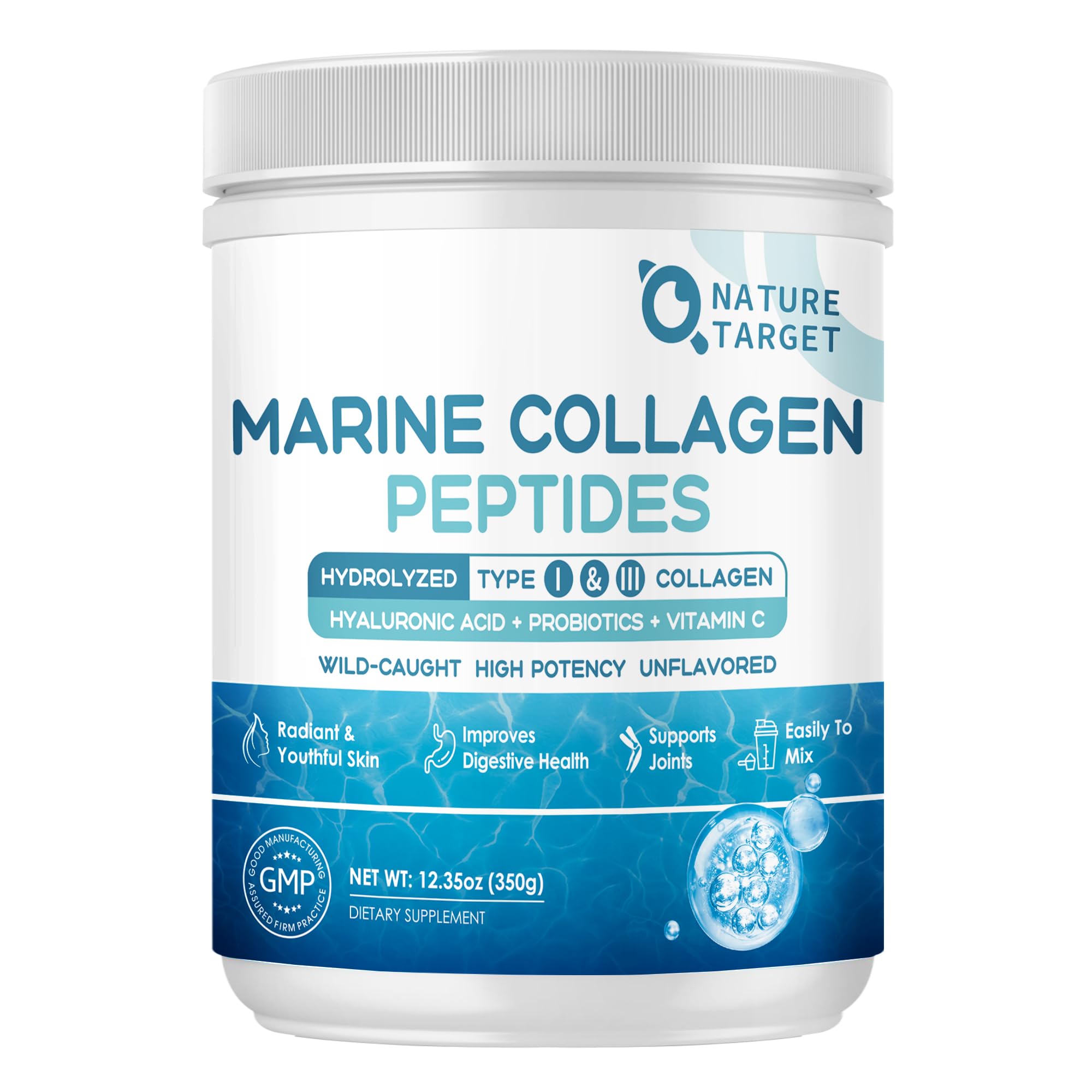 NATURE TARGET Marine Collagen Peptides 440g front view