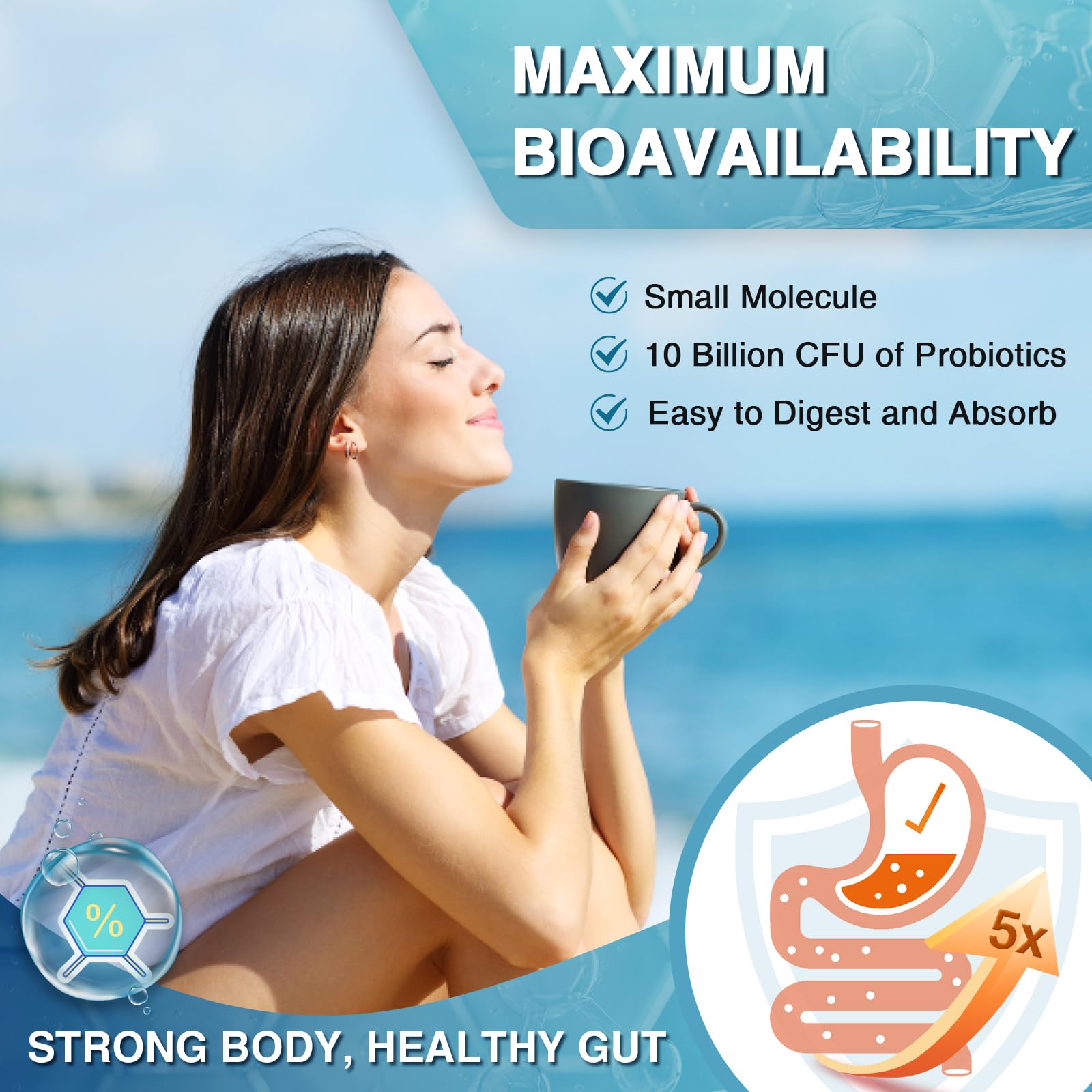 NATURE TARGET Marine Collagen Peptides powder close-up