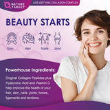 NATURE TARGET Multi Collagen Powder mixed in a smoothie