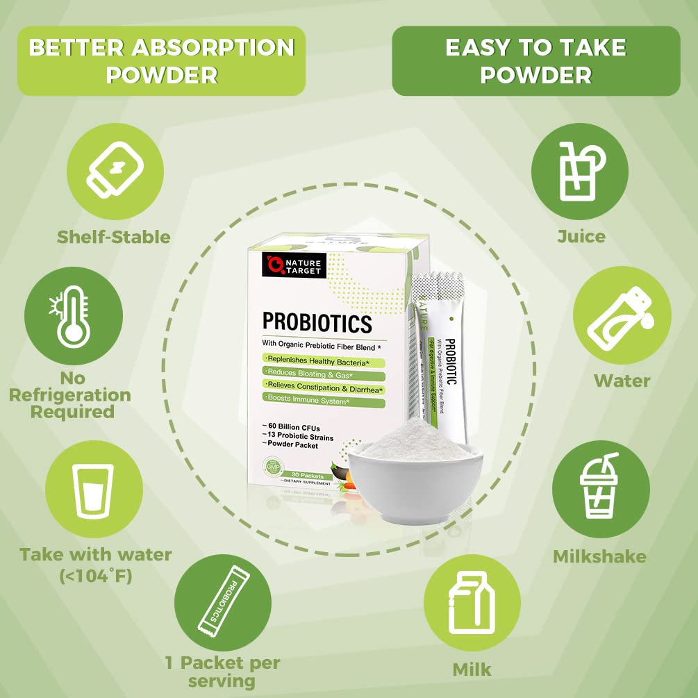 NATURE TARGET Probiotic Powder with measuring spoon