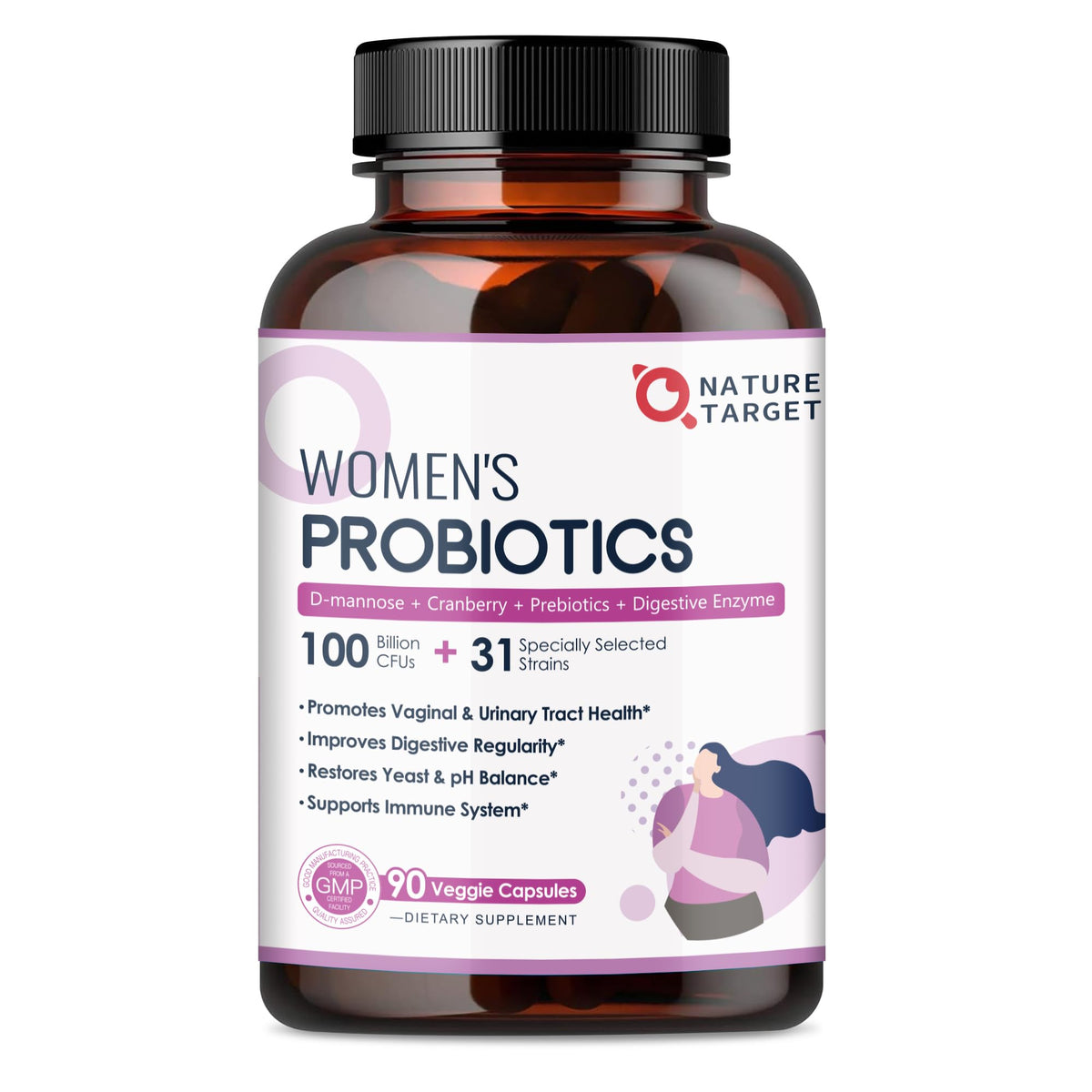 NATURE TARGET Probiotics 90 capsules front view