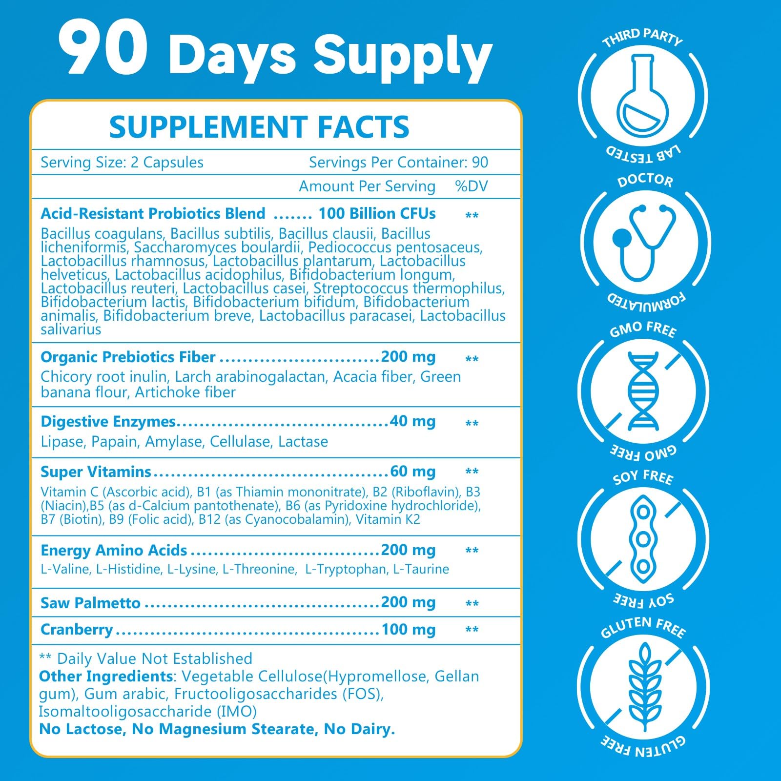 NATURE TARGET Probiotics for Men with a measuring spoon