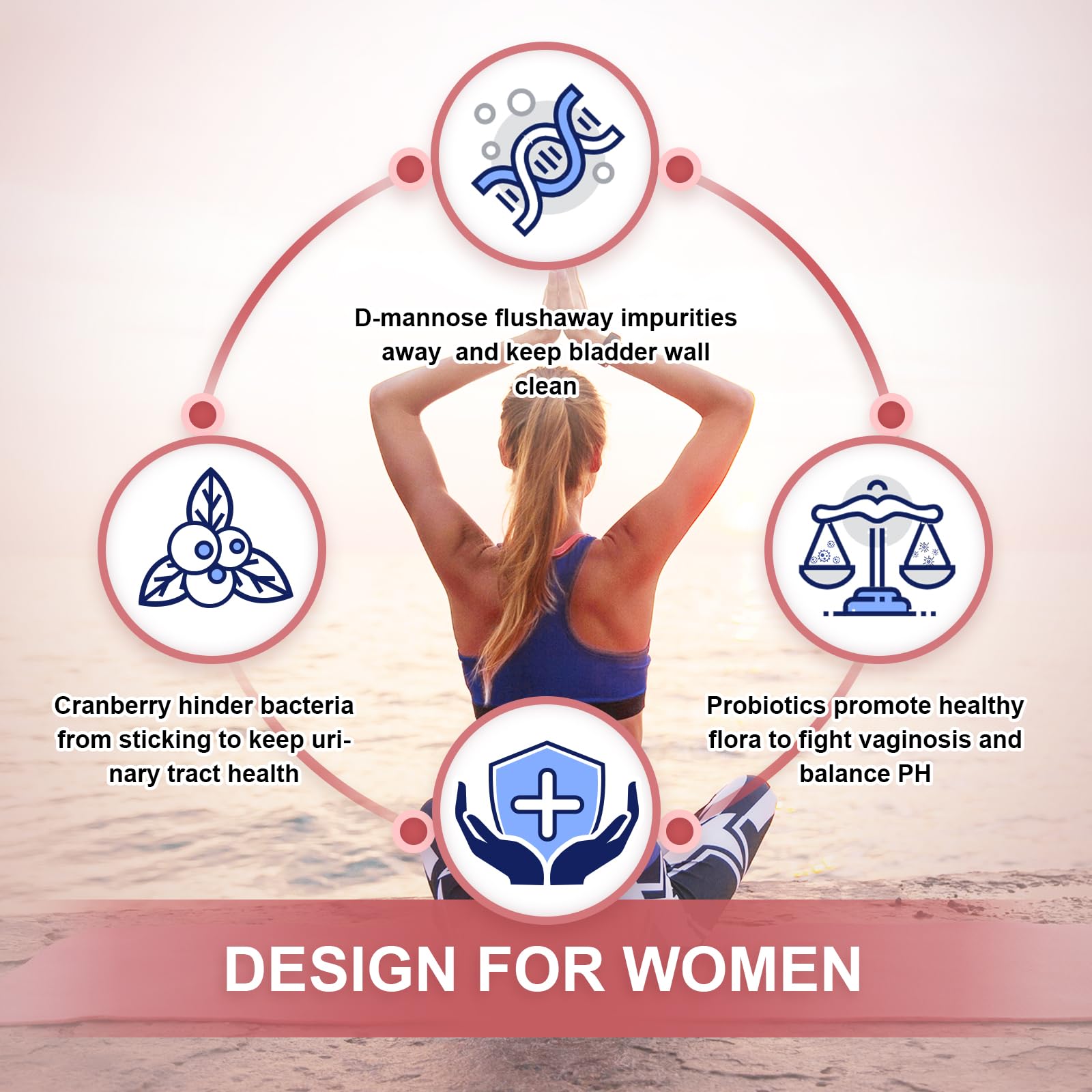 NATURE TARGET Probiotics for Women displayed with a measuring spoon