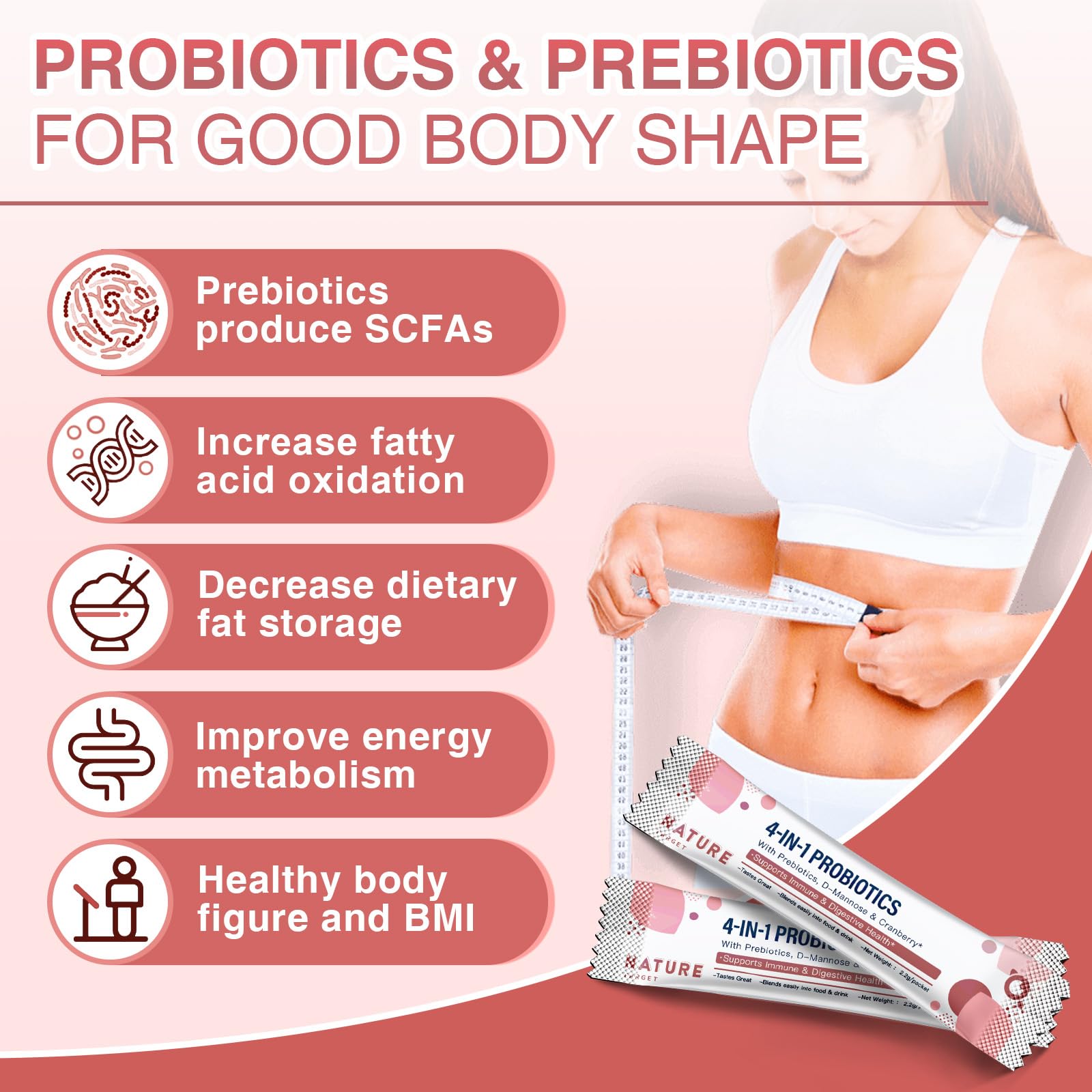 NATURE TARGET Probiotics for Women with a glass of water
