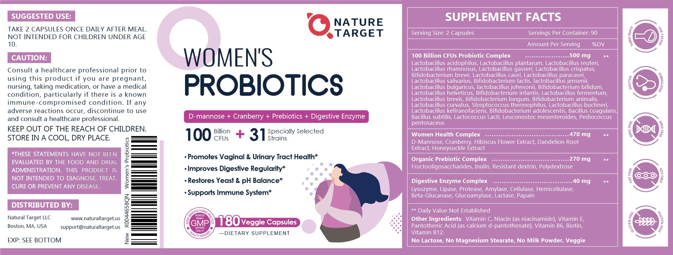 NATURE TARGET Probiotics product packaging