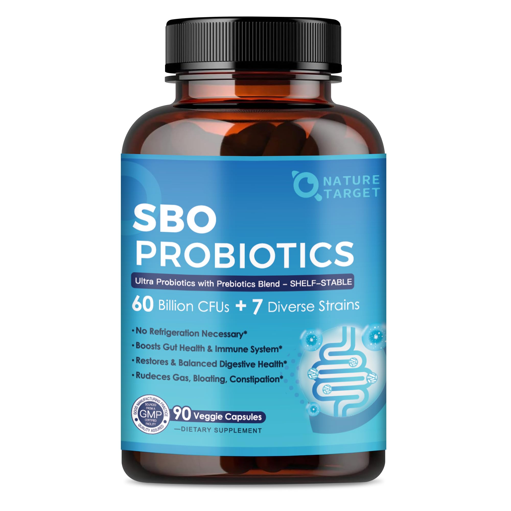 NATURE TARGET Sbo Probiotics 90 count bottle front view