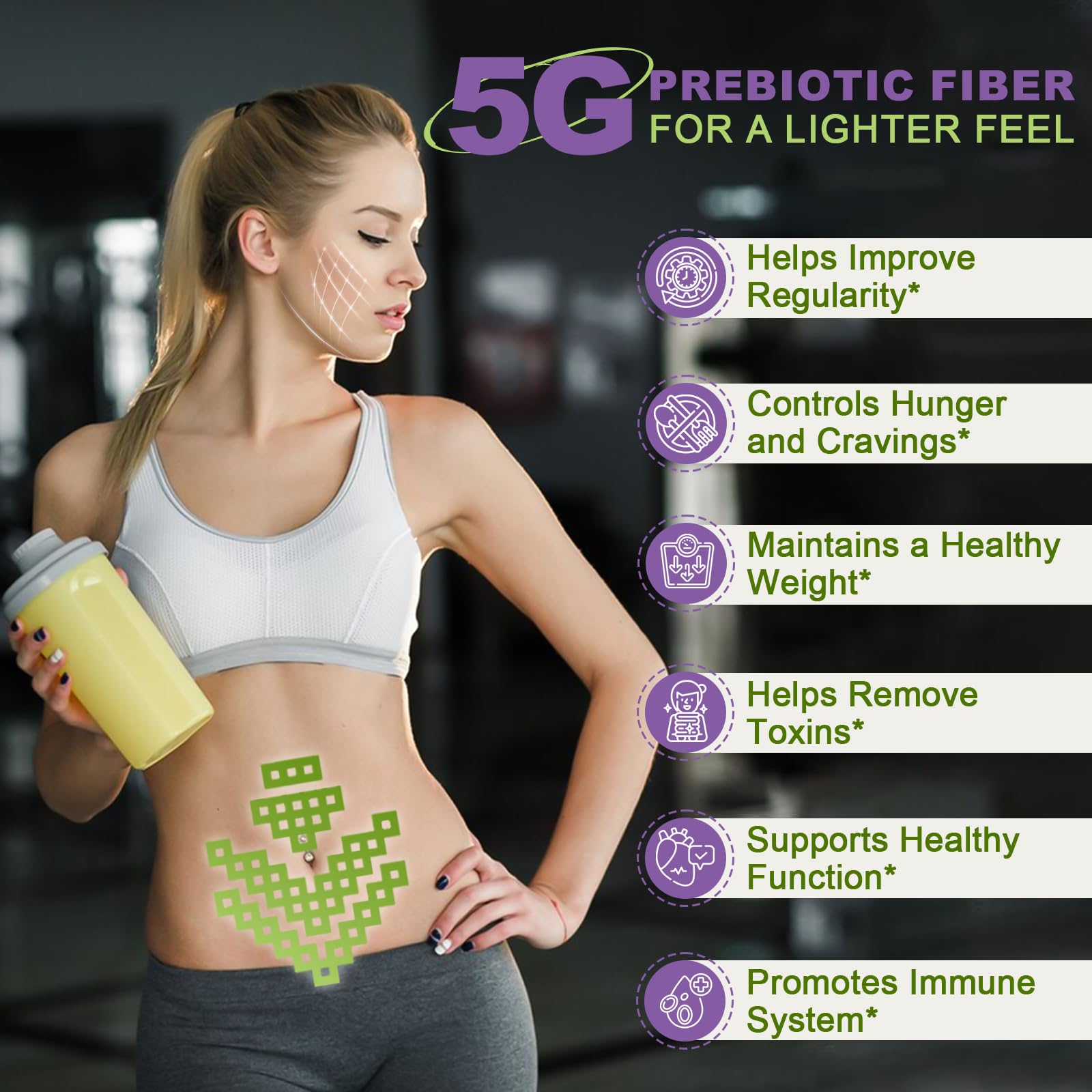 NATURE TARGET Super Fiber Powder 440g mixed in a beverage
