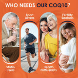 NATURE TARGET Ubiquinol CoQ10 300mg softgels in a hand