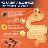 NATURE TARGET Ubiquinol CoQ10 300mg softgels with measuring spoon