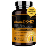 NATURE TARGET Vitamin D3 & K2 Capsules bottle front view