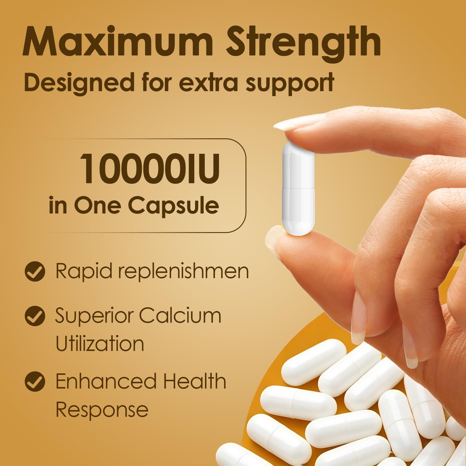 NATURE TARGET Vitamin D3 & K2 Capsules with opened bottle and capsules