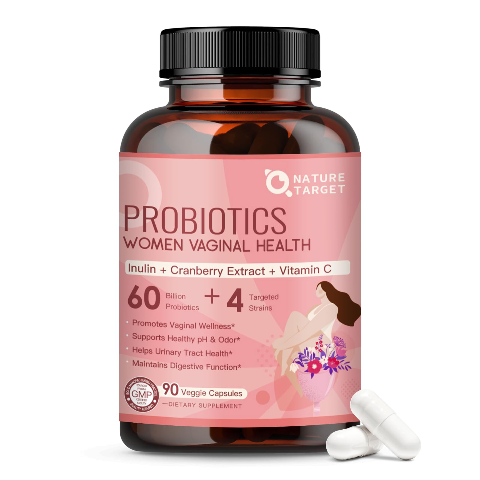 NATURE TARGET Women's Probiotic 60 Billion CFU front view