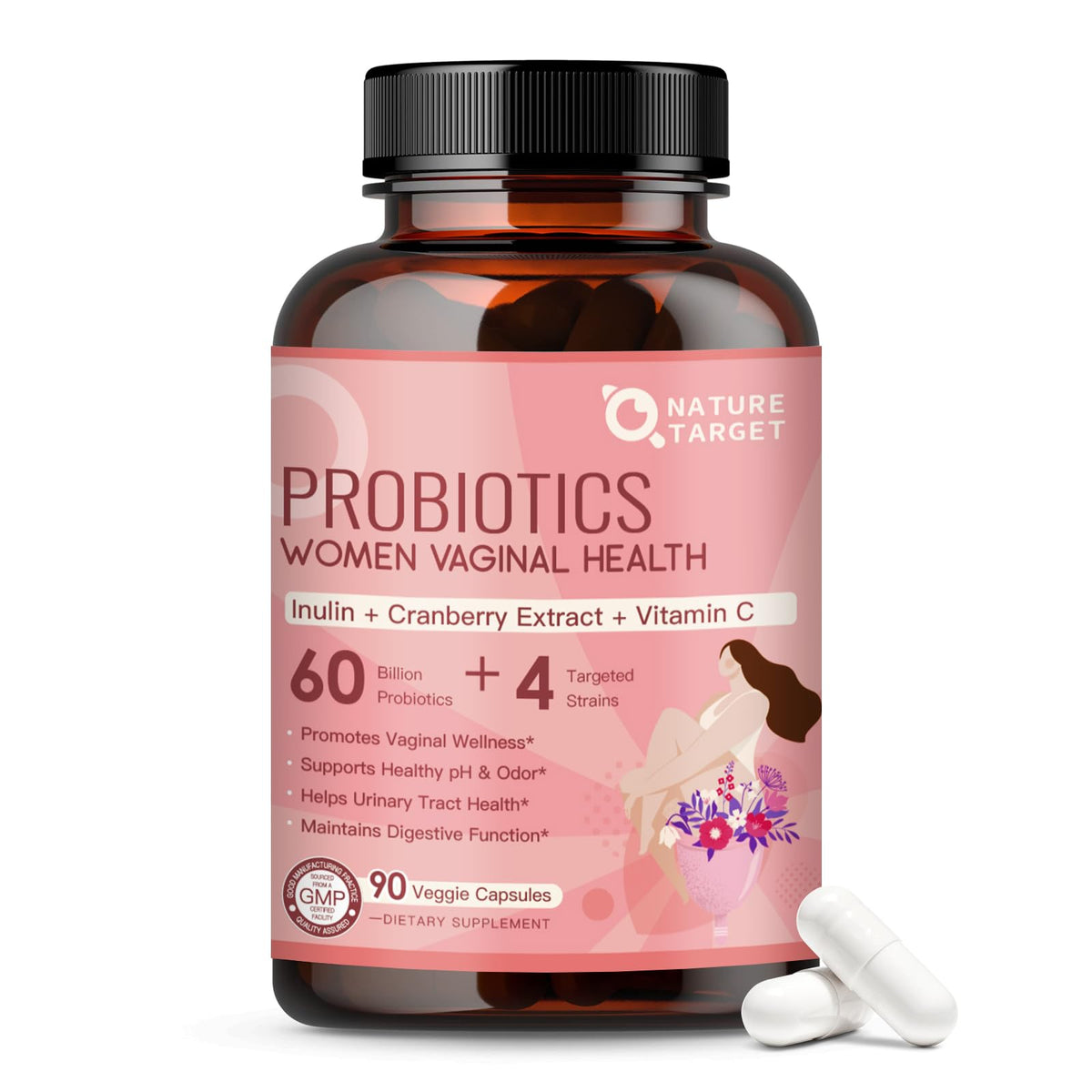 NATURE TARGET Women's Probiotic 60 Billion CFU front view