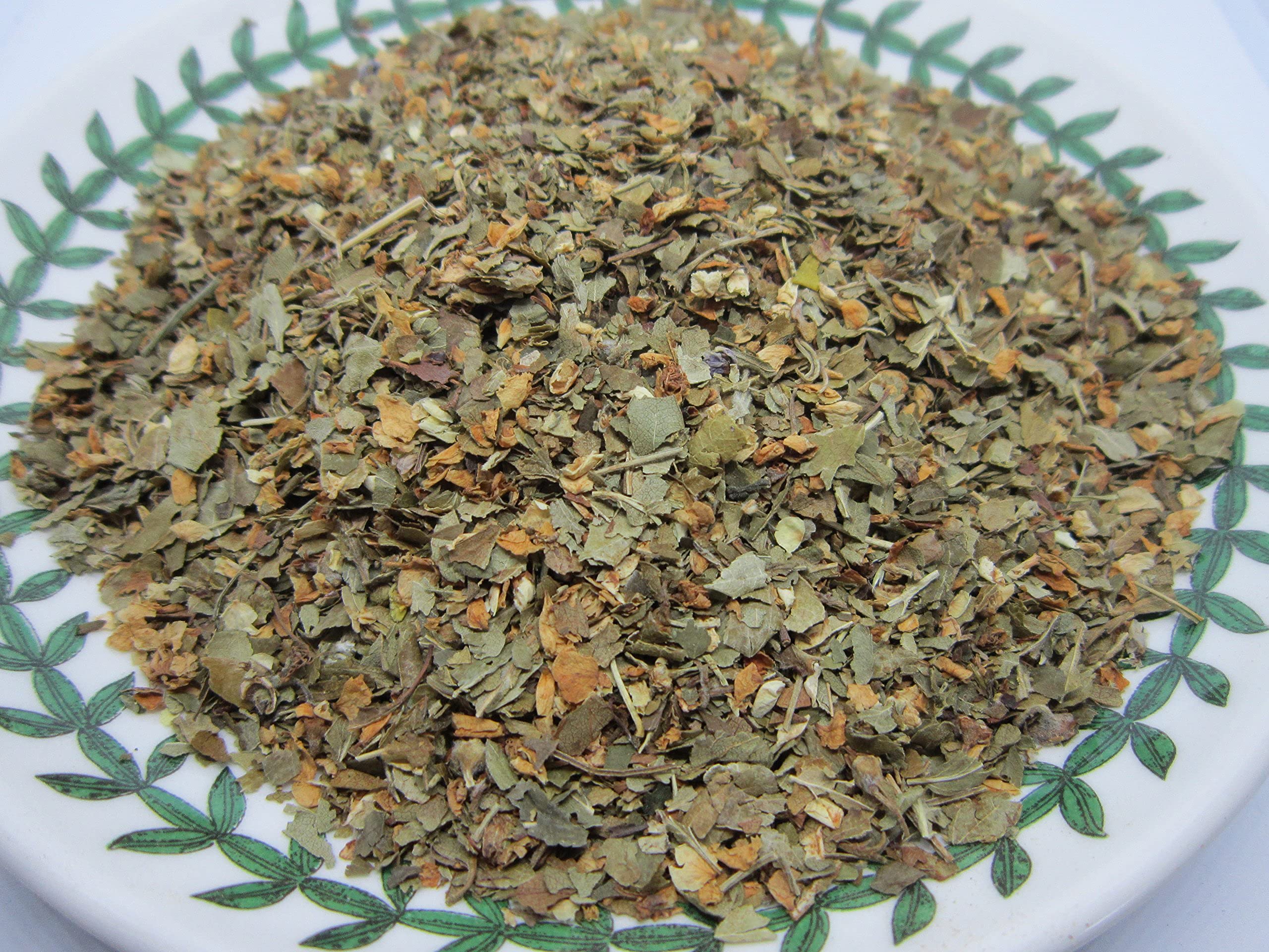 Nature Tea Hawthorn Loose Leaf & Flower brewed tea in a cup