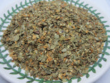 Nature Tea Hawthorn Loose Leaf & Flower brewed tea in a cup