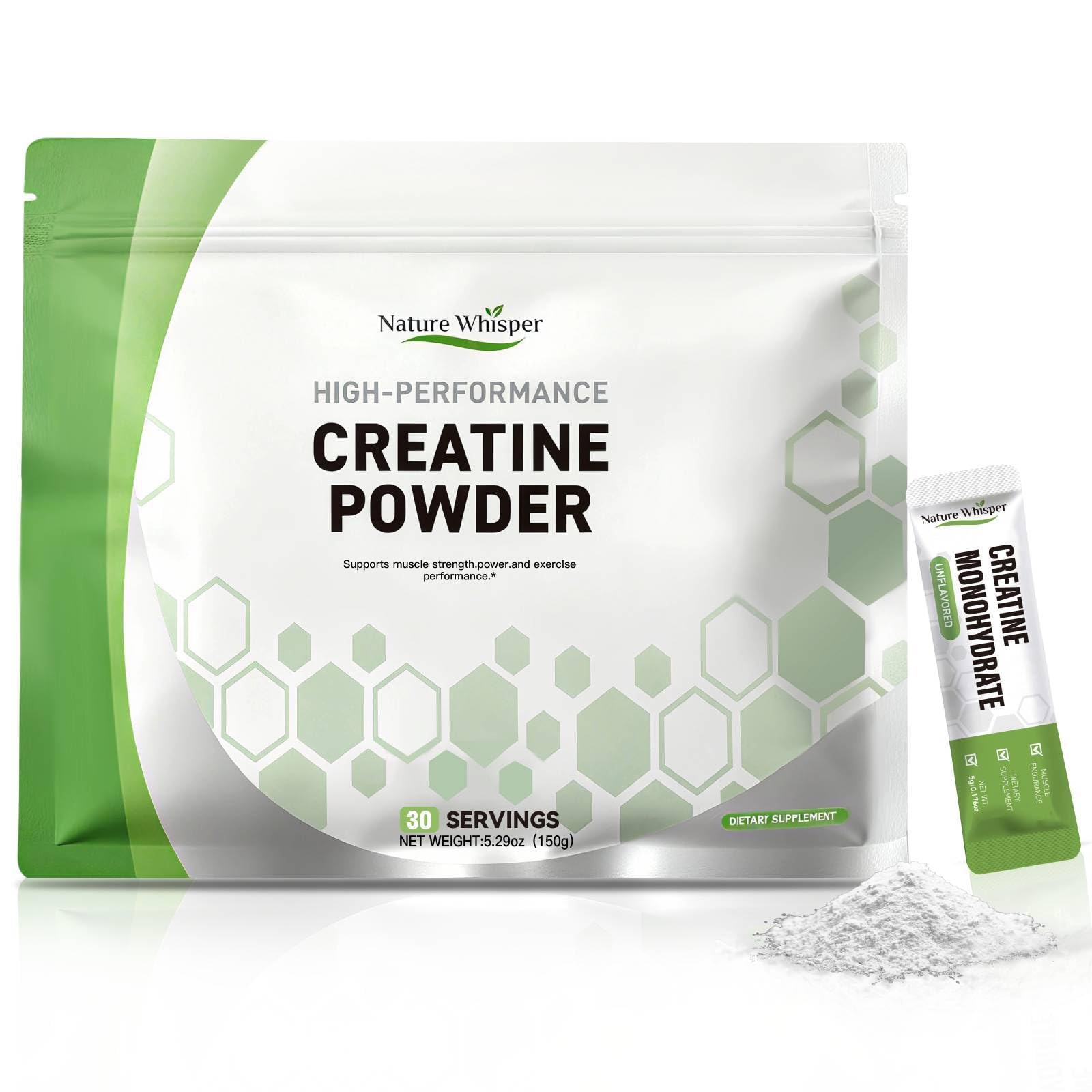 Nature Whisper Creatine Monohydrate Powder 150g front view
