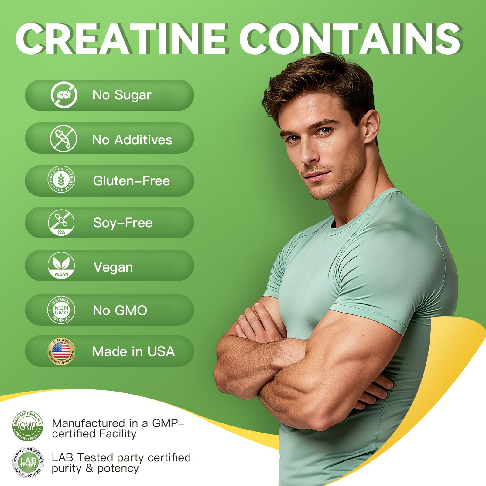 Nature Whisper Creatine Monohydrate Powder on a gym bench