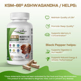 Nature Whisper Mushroom Complex 20 types capsules with Ashwagandha