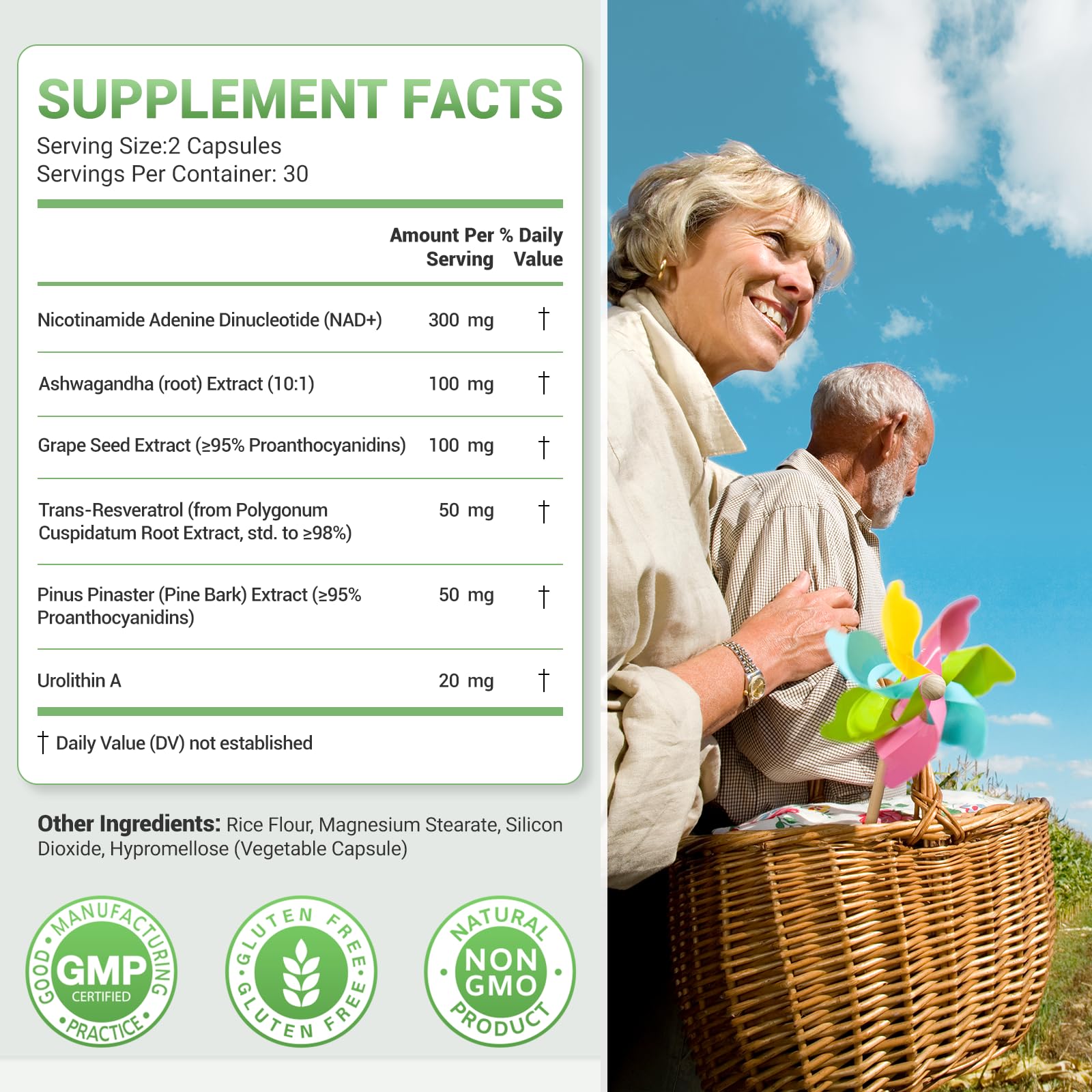 Nature Whisper Resveratrol 6-in-1 Supplement side view