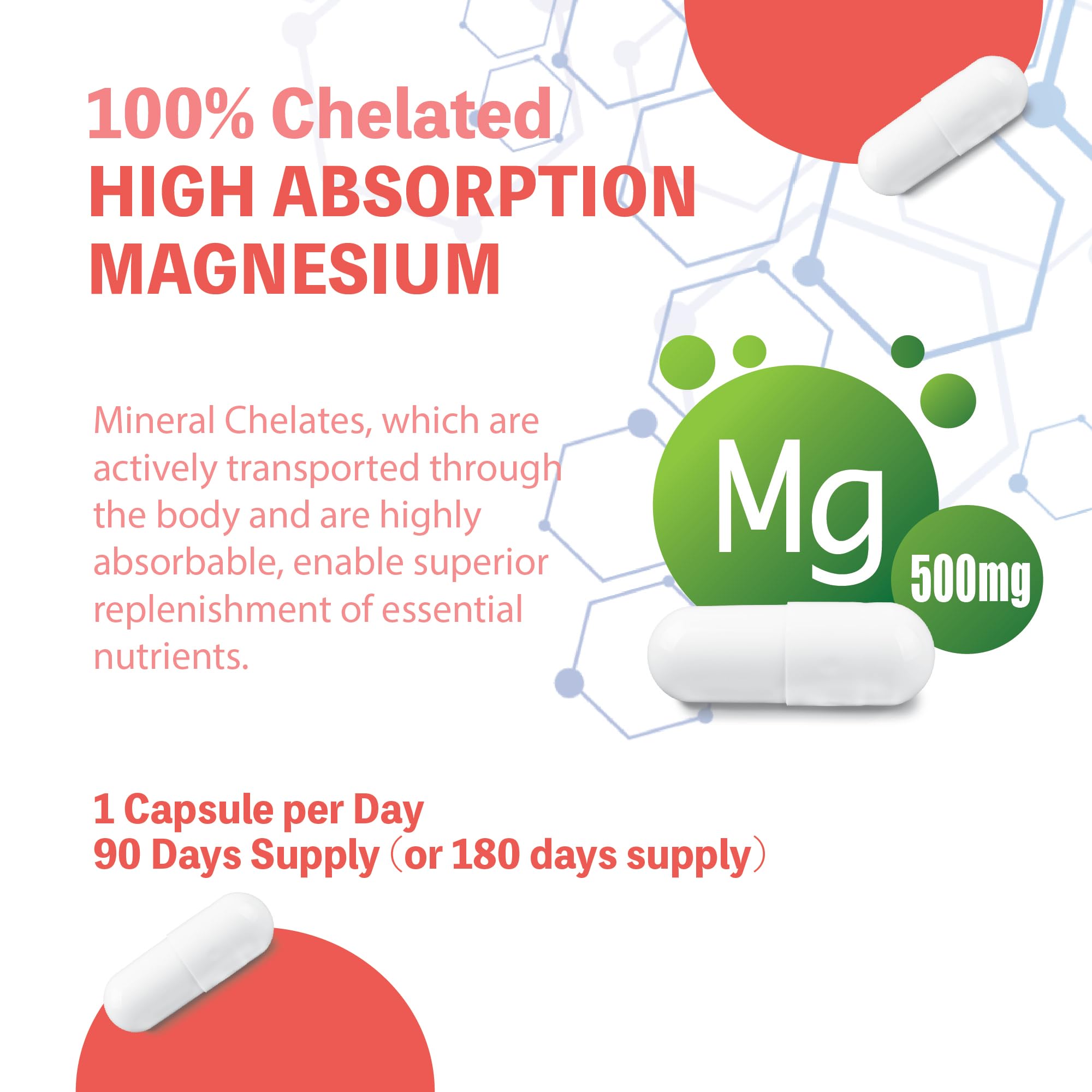 Nature4U Magnesium Glycinate Capsules on a wooden table