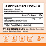 Nature4U Magnesium Glycinate Capsules side view showing capsule size