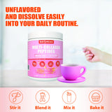 Nature4U Multi Collagen Peptides Powder mixed in hot beverage