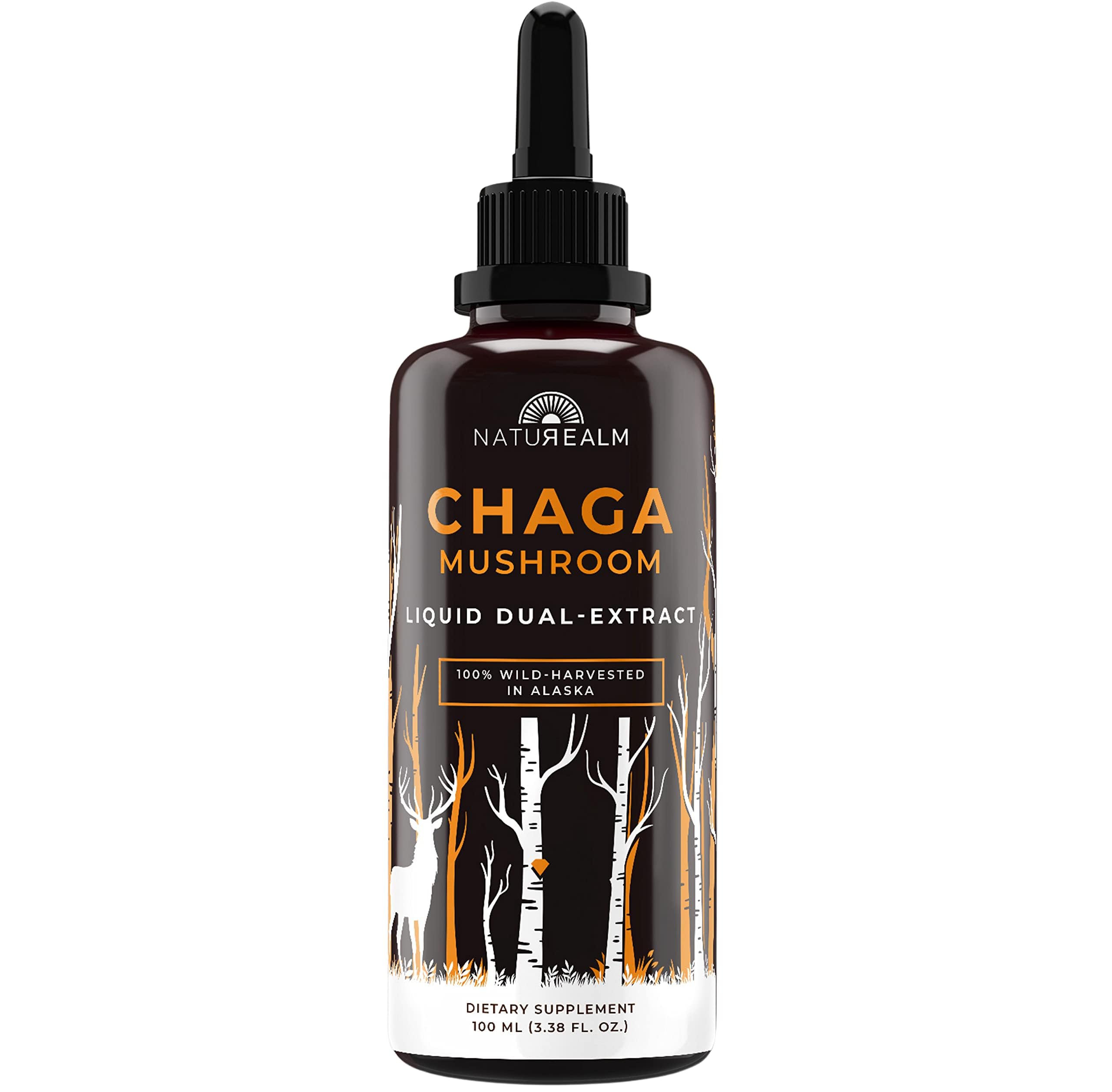 Naturealm Chaga Mushroom Tincture front view 213g bottle