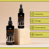 Naturealm Chaga Mushroom Tincture side view showing dropper