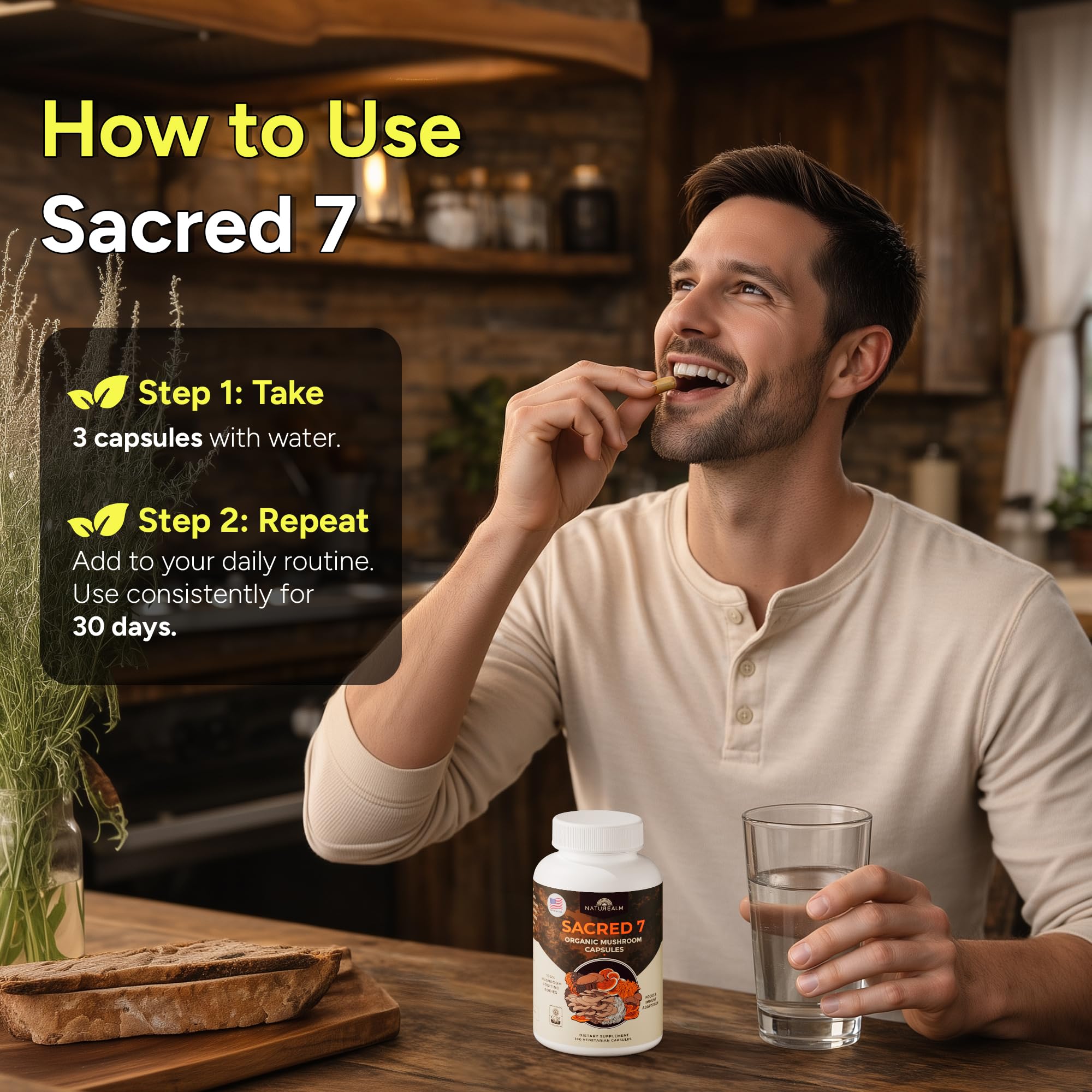 Naturealm Sacred 7 Mushroom Complex ingredients list