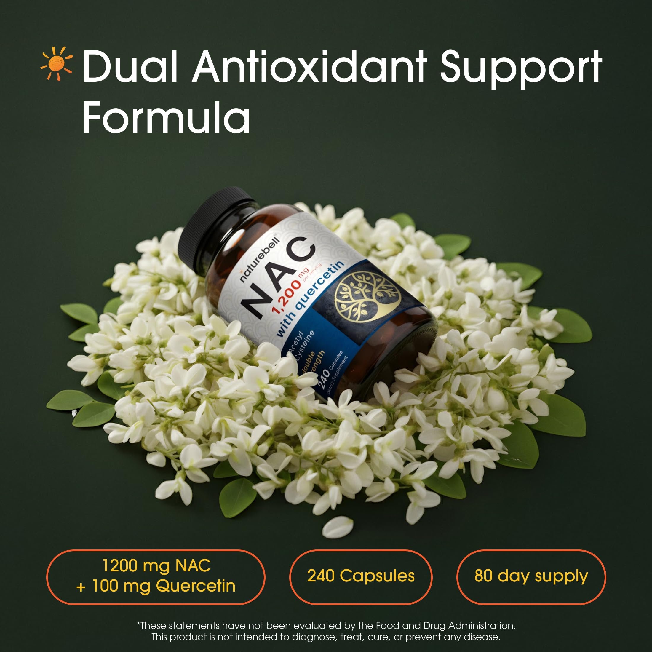 NatureBell Acetyl-L-Carnitine 1200mg capsule close-up