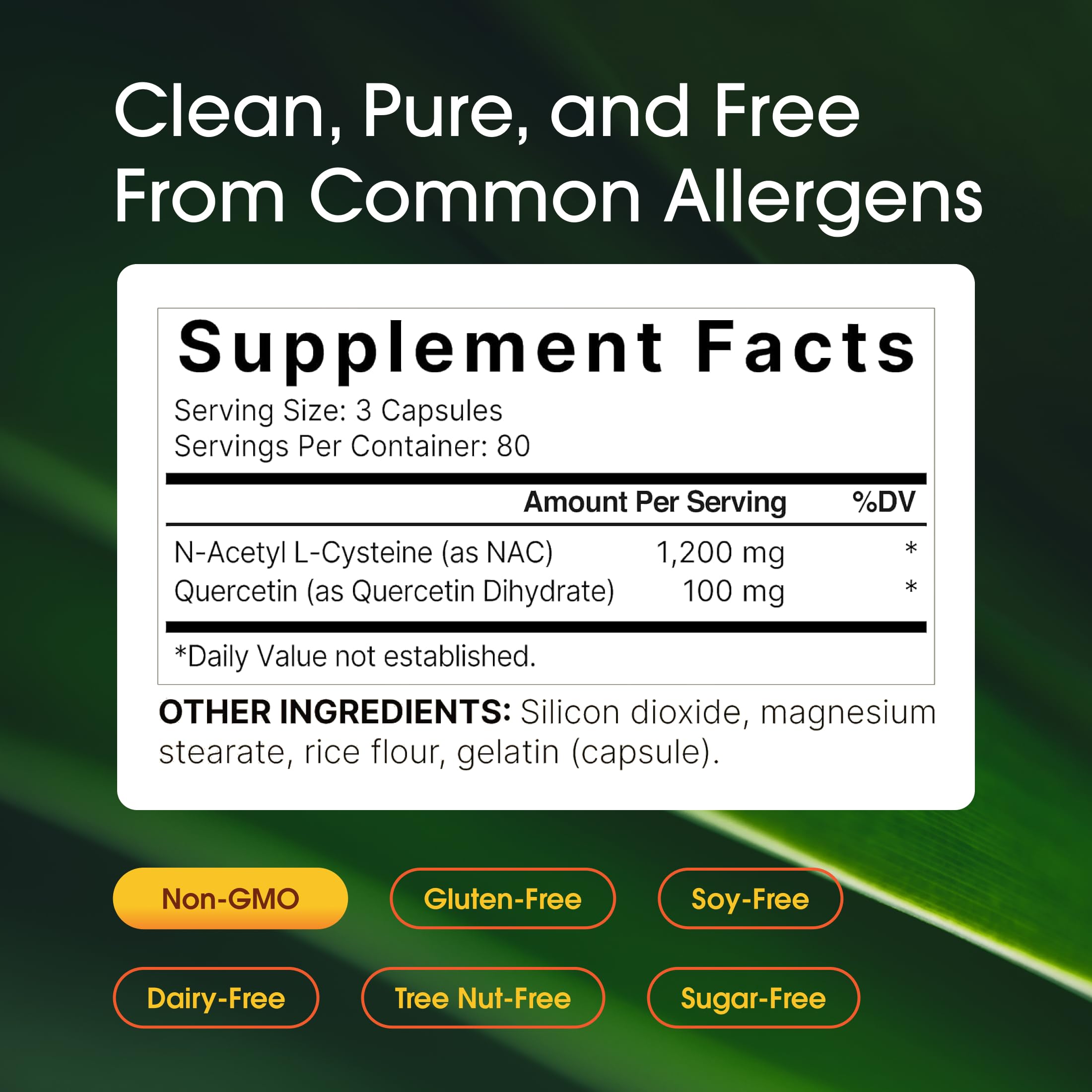 NatureBell Acetyl-L-Carnitine 1200mg ingredients list