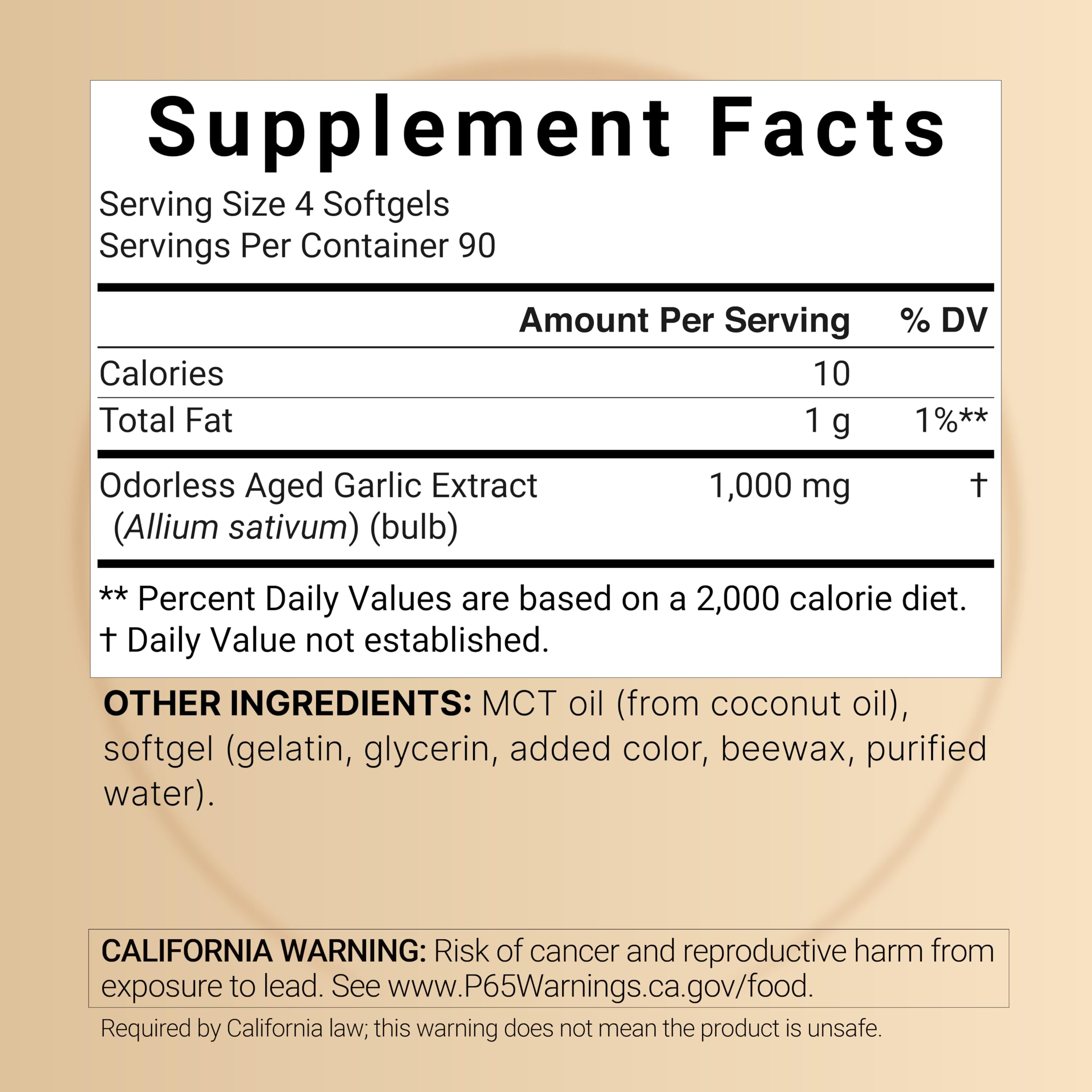 NatureBell Aged Garlic Extract Softgels 360 count bottle