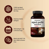 NatureBell Aged Garlic Extract Softgels close-up of softgel