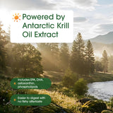 NatureBell Antarctic Krill Oil 1000mg softgels on a wooden table