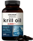 NatureBell Antarctic Krill Oil Softgels 2000mg front view