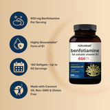 NatureBell Benfotiamine Vitamin B1 600mg softgels with bottle