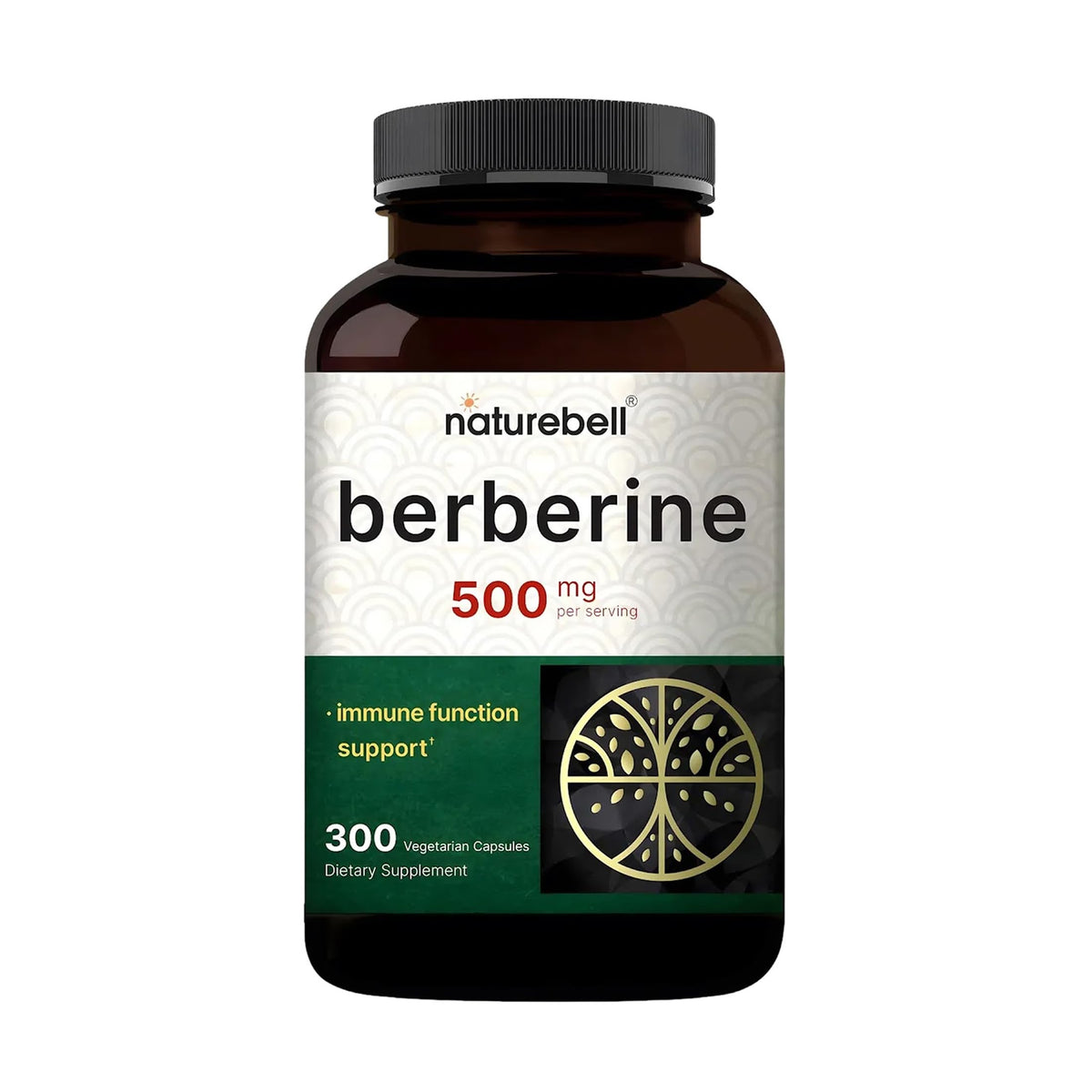 NatureBell Berberine 500mg supplement bottle front view