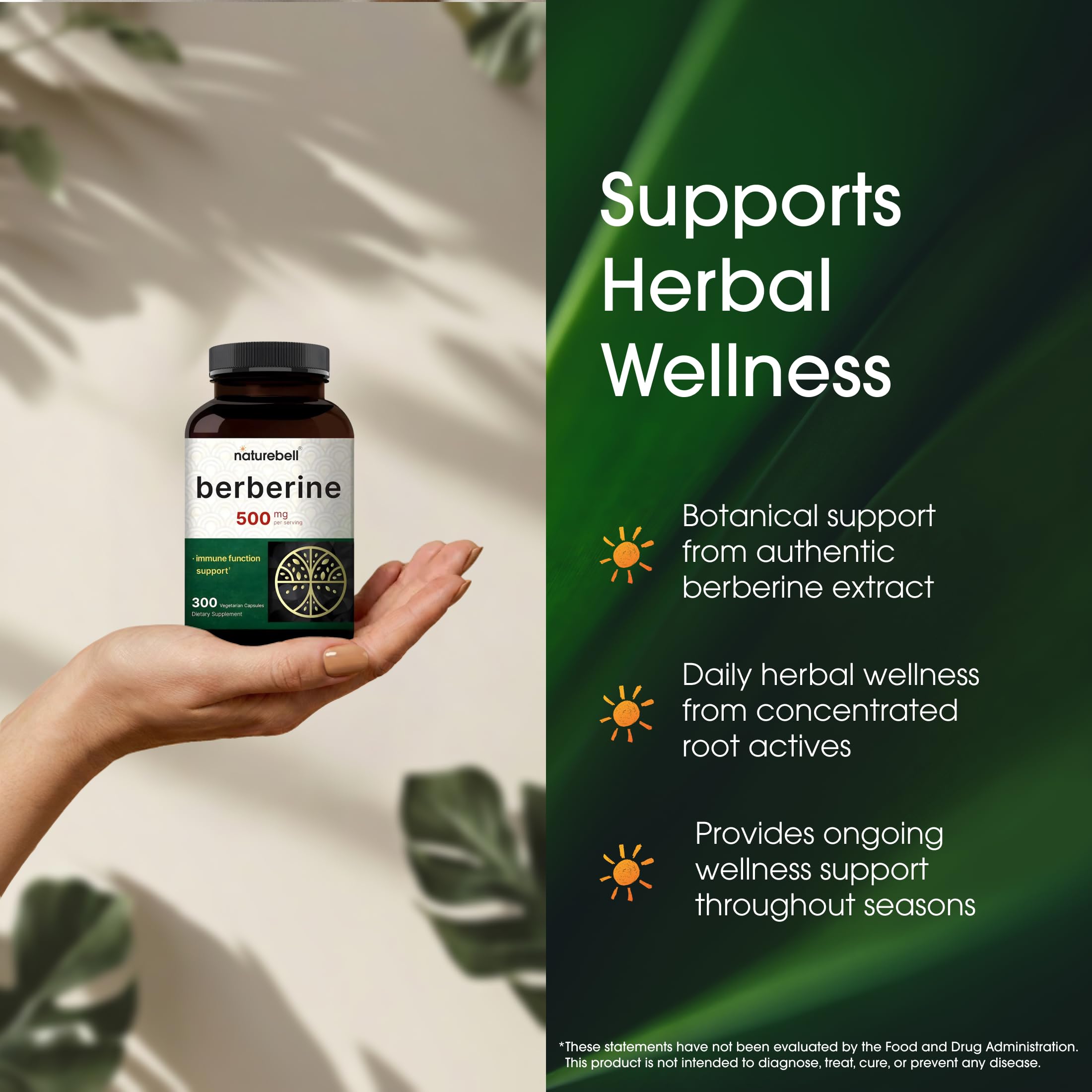 NatureBell Berberine 500mg supplement ingredients list