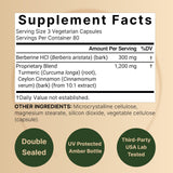 NatureBell Berberine capsules showing three capsules on a white background
