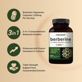NatureBell Berberine capsules with Ceylon cinnamon and turmeric ingredients