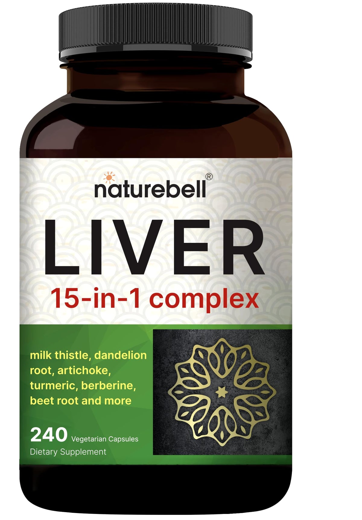 NatureBell Black Currant Oil 240 veggie capsules front view
