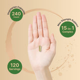NatureBell Black Currant Oil bottle with capsules on a table